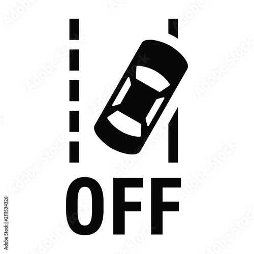 Lane Departure Warning Off Icon