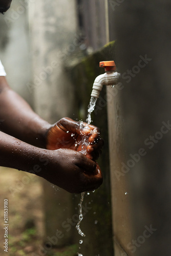 Hand washing with an outdoor type
