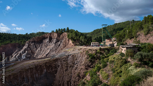 Exterior of the former salt mine in the town of Cardona, Spain, near Barcelona