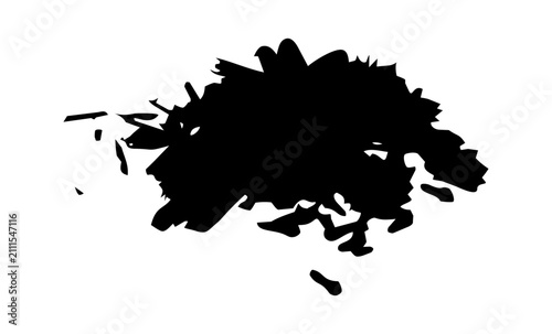 Broken ceylon cinnamon pile silhouette