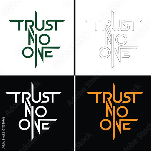 Tableau sur toile Modern geometric typography design for apparel and streetwear.