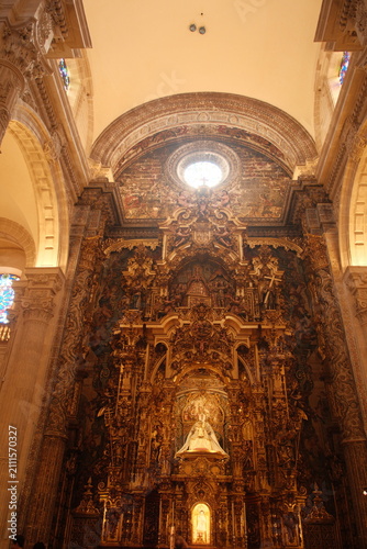 extremely intricate design inside seville cathedral, the largest Gothic cathedral in the world