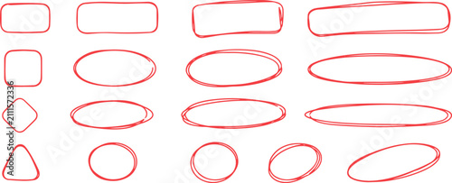 Hand Drawn Speech Bubble Frames Set – Scribble Outline Shapes Collection