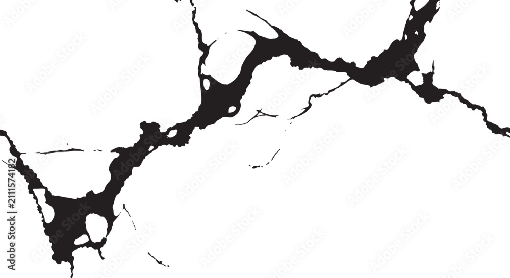 Obraz premium Black and white cracked wall grunge texture abstract background