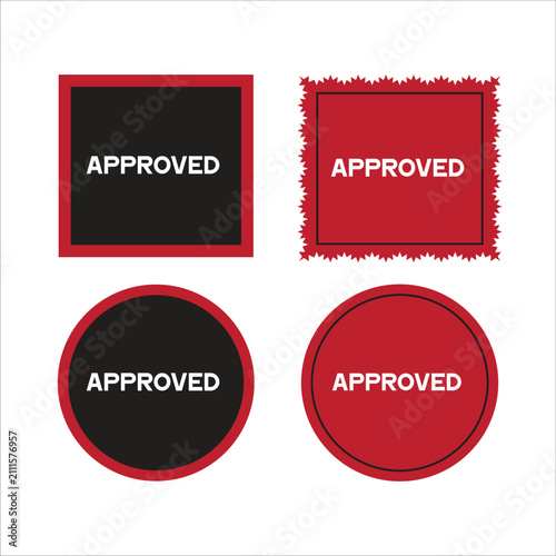 approved stamp badge template set-red approval rubber stamp collection for documents and labels