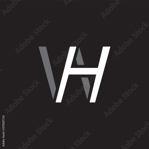 letter WH shadow simple unique logo monogram