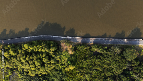 Ariel view of a beautiful landscape
