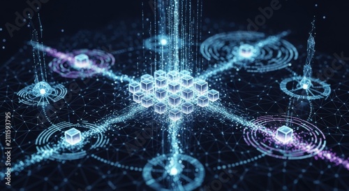 digital network connection futuristic technology