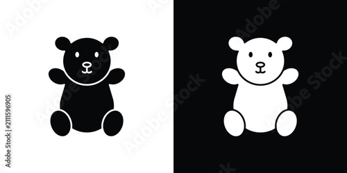 Photography Teddy bear icon thin line symbol series. EPS10