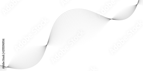 Abstract wavy technology curve lines on transparent background isolated. Grey wave swirl, Abstract business wave lines. frequency sound wave, twisted curve lines with blend effect.
