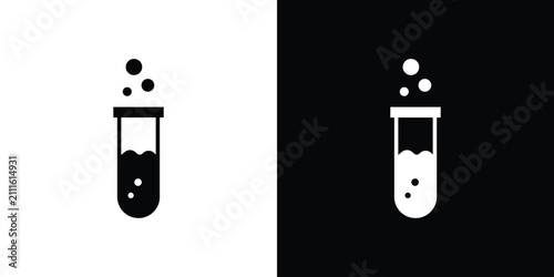 Test tube icon simple graphics pack
