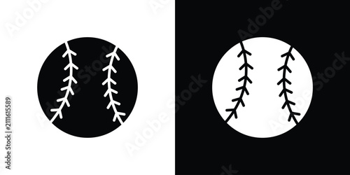 Принти на полотні Baseball icon minimal elements kit