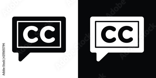 Canvastavla Closed caption icon minimal elements kit