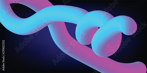 Futuristic digital background with neon glowing curved fluid gradient line.