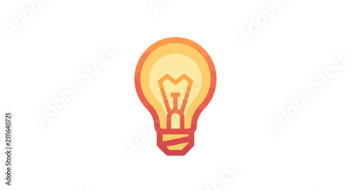Bright Idea Light Bulb Concept Symbol.