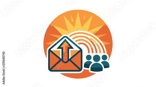 Email Communication People Icon Sun.
