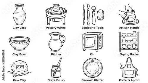 Konstfotografi Pottery Craft Elements Collection