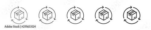 Foto Distribution vector icon in minimalist line style