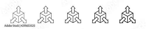 Canvastavla Versatility vector icon in minimalist line style