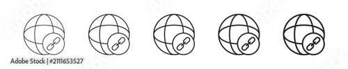 Schilderij op canvas Linkage vector icon in minimalist line style