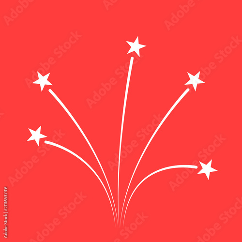 Vector illustration of fireworks celebration.
