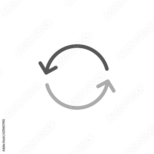 Restore gray outline icon in dual tone style symbol for recovering data