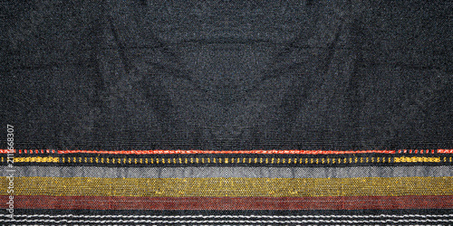 Bild auf Leinwand Traditional Woven Fabric Texture Background Colorful Textile Pattern