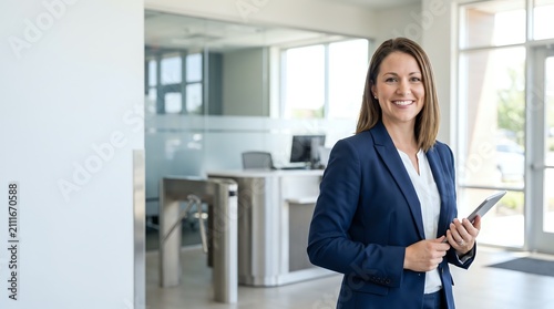 BankingProfessionalSmile-NavyWhiteGlass-CommercialStock-FinancialServices-CleanBackground