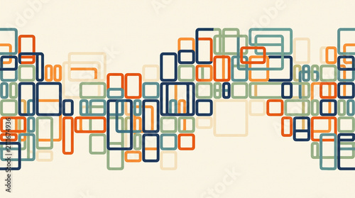 Overlapping Rectangular Frame Wave Abstract Vector Background
