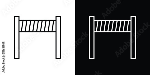 Bild auf Leinwand Roadblock icon simple illustrations collection