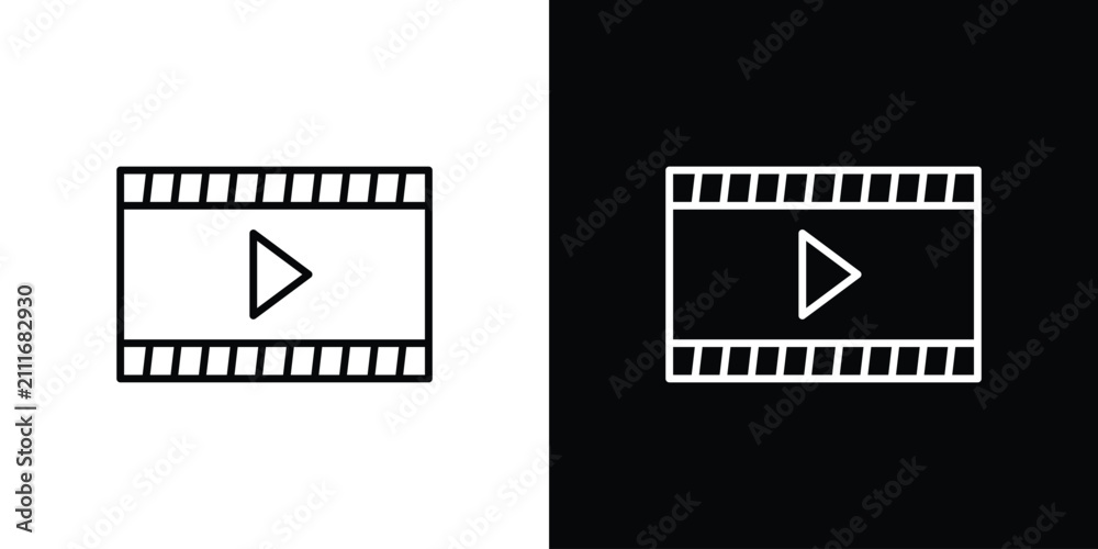 Fototapeta premium Video editing icon simple illustrations collection