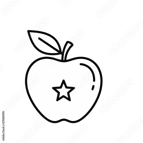 Apple with a star icon