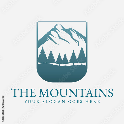 Mountain logo vector illustrations design icon template