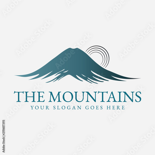 Mountain logo vector illustrations design icon template