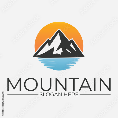 Mountain logo vector illustrations design icon template