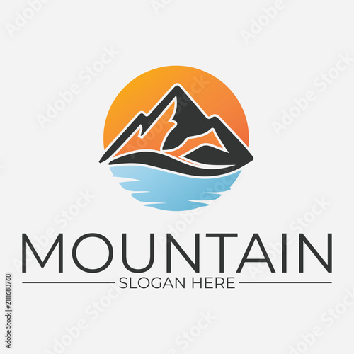 Mountain logo vector illustrations design icon template