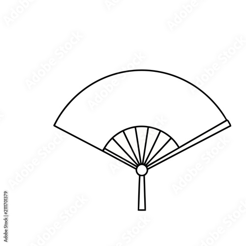 Outline of a folding fan