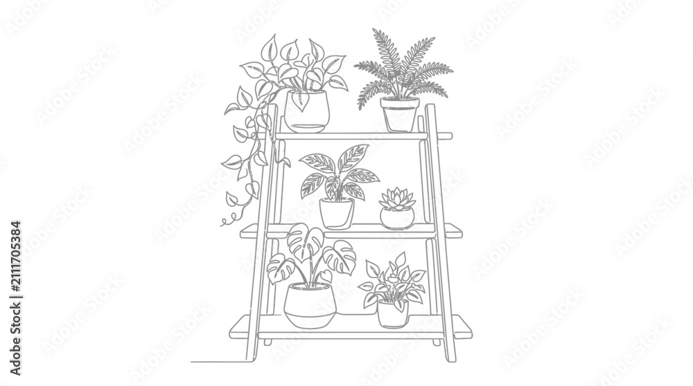 Fototapeta premium Minimalist Aesthetic Single Continuous One Line Drawing Vector Illustration