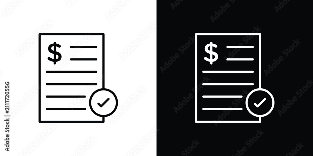 Fototapeta premium Bill payment icon simple illustrations collection