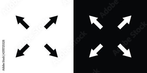 Bild auf Leinwand Expand icon simple graphics set