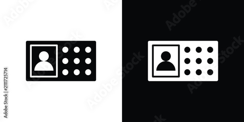 Foto Interphone icon simple graphics set