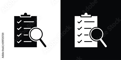 Obraz na płótnie Inspection icon simple graphics set