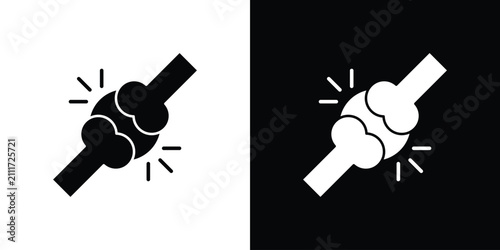 Bild auf Leinwand Joint icon simple graphics set