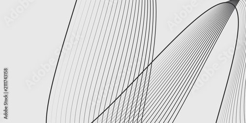 Abstract vector background with black wavy lines