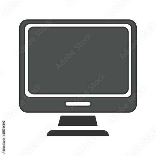 Computer Monitor Screen Vector Icon