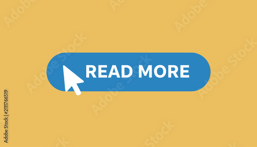 Interactive read more call to action web button shown with a white mouse cursor arrow on a pastel yellow background.