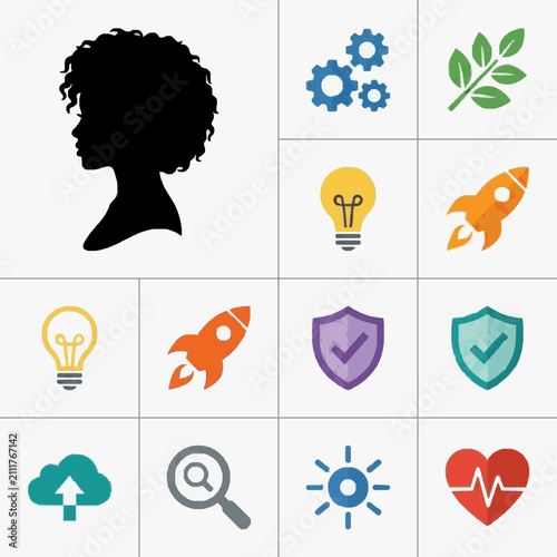 Obraz na płótnie Creative Professional Icons Set.