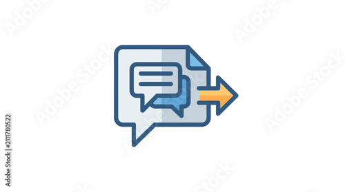Cuadro en lienzo Message Export Vector Icon