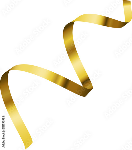 Golden Curly Ribbon