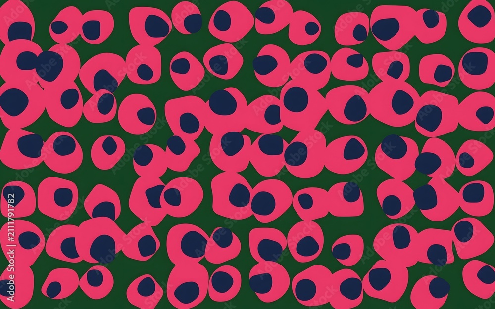 Fototapeta premium Pink poppy flowers pattern design